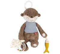 Fehn loutre d'activité - Jouet de motricité à suspendre - des sons à produire - pour les bébés et les jeunes enfants à partir de 0 plusmois