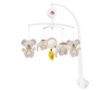 Fehn Mobile musical Australia - musical pour aider bébé à s'endormir avec animaux mignons - boîte à musique mélodie "Berceuse de Brahms" - lit bébé accessoires jouets pour bébés de 0 à 5 mois