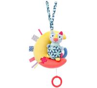 Fehn 055115 Boîte à musique Chat dans la lune Color Friends - Doudou & aide au sommeil : boîte à musique à remonter avec mélodie « Bonne lune » - pour lit, poussette, siège bébé - pour bébé & enfant à partir de 0 mois