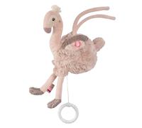 Fehn Mini Peluche Musicale Flamant Rose, Doudou et Aide à l’Endormissement, Boîte à Musique à Remonter, Mélodie Douce et Apaisante Schlaf, Kindlein, schlaf, Pour Bébés et Tout-Petits dès 0 Mois