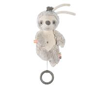 Fehn Mini Peluche Musicale Paresseux, Doudou et Aide à l’Endormissement, Boîte à Musique à Remonter, Mélodie Douce Weißt du Wieviel Sternlein Stehen, pour Bébés et Tout-Petits dès 0 Mois