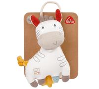 Fehn fehnNATUR Peluche Musicale en Forme de Zèbre en Coton Bio, avec Mélodie « Frère Jacques » pour aider à S’endormir à la Maison et en Promenade, pour Bébé et enfant