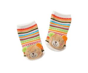Fehn Chaussettes Hochet Oskar Ours en Peluche