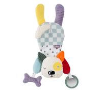 Fehn Chien d'activités NATUR - Jouet d'éveil à suspendre avec des pendentifs à saisir - en coton issu de l'agriculture biologique - stimule les sens et la motricité - pour les bébés dès la naissance