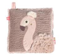 Fehn Coussin aux noyaux de cerises flamant rose - Coussin douillet avec poche chauffante et réfrigérante amovible pour bébés et enfants en bas âge