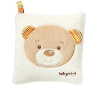 Fehn 160932 Bouillotte Ourson - Coussin Chauffant/Rafraîchissant Bienfaisant aux Noyaux de Cerise avec Adorable Motif d’Ourson - Pour Bébés et Tout-Petits dès 0 Mois - Dimensions 16 x 16 cm