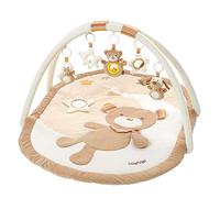 Fehn Couverture d'activités 3D Arche de jeu Rainbow - Couverture d'éveil avec 5 jouets amovibles à attraper - pour bébés et enfants à partir de 0+ mois - Tapis d'éveil comme cadeau de naissance