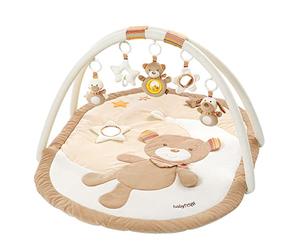 Fehn Couverture d'activités 3D Arche de jeu Rainbow - Couverture d'éveil avec 5 jouets amovibles à attraper - pour bébés et enfants à partir de 0+ mois - Tapis d'éveil comme cadeau de naissance