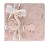 Fehn Couverture Douillette avec Flamant Rose, pour Bébés et Tout-Petits dès 0 Mois, Tapis d'Éveil, Doudou ou Plaid pour Les Câlins à la Maison et en Déplacement
