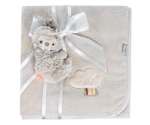 Fehn Couverture Douillette avec Paresseux, pour Bébés et Tout-Petits dès 0 Mois, Tapis d'Éveil, Doudou ou Plaid pour Les Câlins à la Maison et en Déplacement