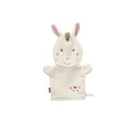 Fehn Gant de toilette Lama - avec motif animal pour un plaisir de bain joyeux - Jouet de bain pour un bain joyeux - dans la baignoire - serviette éponge douce pour bébés et enfants à partir de 0+ mois