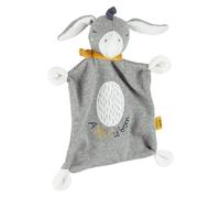 Fehn Doudou âne Star - Compagnon de Jeu et Doudou en Coton Issu de l'agriculture Biologique contrôlée (kbA) avec Slogan Individuel brodé - pour bébés et Jeunes Enfants à partir de 0+Mois