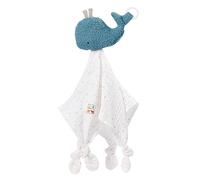 Fehn Doudou Baleine NATUR - Compagnon de Jeu et Doudou en Coton Issu de l'agriculture Biologique - avec attache pour tétine - pour bébés et jeunes enfants à partir de 0+ mois
