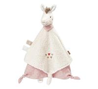 Fehn Doudou lama - camarade de jeu - aide à l’Endormissement et peluche à saisir, toucher, câliner et aimer - avec fixation pour tétine - pour Bébés et Tout-Petits dès 0 Mois