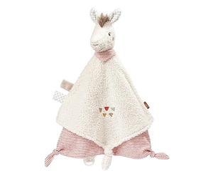 Fehn Doudou Lama - Jeu & sommeil | Peluche avec tête d’animal à saisir, toucher et câliner - pour bébés et tout-petits dès la naissance