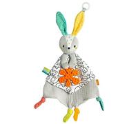 Fehn Doudou Lapin Activity - Jeu & sommeil | Peluche avec tête d’animal à saisir, toucher et câliner - pour bébés et tout-petits dès la naissance