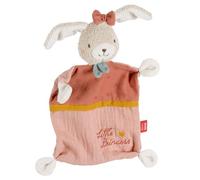 Fehn Doudou Lapin Princess - Compagnon de Jeu & Doudou en Coton Issu de l'agriculture Biologique contrôlée (KBA) avec Slogan Individuel brodé - pour bébés & Jeunes Enfants dès la Naissance