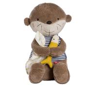 Fehn Doudou Loutre XL - Compagnon de jeu, protecteur et ami câlin : grande peluche à saisir, sentir et câliner - Aide au sommeil pour bébé - Peluche pour bébés et tout-petits à partir de 0 mois