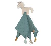 Fehn Doudou Mousseline Cheval - Jeu & Sommeil | En mousseline de coton avec une petite peluche à saisir, toucher et câliner - pour bébés et tout-petits dès la naissance