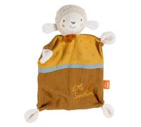 Fehn Doudou Mouton Sunshine - Compagnon de Jeu et Doudou en Coton Issu de l'agriculture Biologique - avec Slogan brodé personnalisé - Doudou pour Les Tout-Petits à partir de 0 Mois