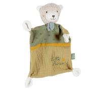 Fehn Doudou Ours Prince - Compagnon de Jeu & Doudou en Coton Issu de l'agriculture Biologique contrôlée (KBA) avec Slogan Individuel brodé - pour bébés & Jeunes Enfants dès la Naissance