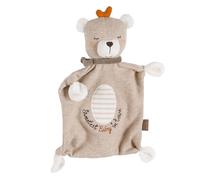 Fehn Doudou Teddy Baby - Compagnon de Jeu et Doudou en Coton Issu de l'agriculture Biologique - avec Slogan brodé personnalisé - pour Les Tout-Petits à partir de 0 Mois