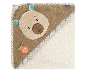Fehn Doux ET Chaud - Cette Serviette de Bain à Capuche Ultra-absorbante - la Serviette enveloppe délicatement bébé et Le protège du Froid et des Courants d'air.