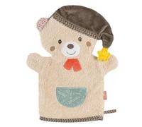 Fehn Gant de toilette Ours - Jouet de bain pour un bain joyeux - Gant de toilette pour bébé dans la baignoire - tissu éponge doux pour bébés et enfants de 0 mois
