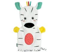 Fehn Gant de toilette Zèbre - Jouet de bain pour un bain joyeux - Gant de toilette pour bébé dans la baignoire - tissu éponge doux pour bébés et enfants de 0 mois