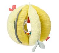 Fehn 051155 Happy Dino Balle d'activités avec hochet, papier rachet et couineur pour lancer, saisir, rouler - Favorise les capacités motrices des bébés et des jeunes enfants à partir de 0 mois