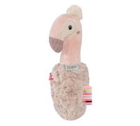 Fehn Stabgreifling Flamingo - Greifling zum Rasseln in Form eines kuschelweichen Flamingos - ein treuer Begleiter für Babys und Kleinkinder ab 0+ Monaten
