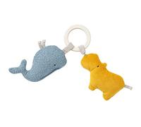 Fehn- Jouet de préhension Hippopotame et Baleine FennNatural, 00056082, Multicolore