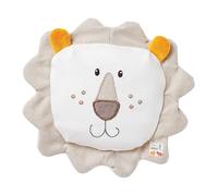 Fehn lion NATUR peluche - Coussin pour bébé en coton issu de l'agriculture biologique, rempli de pépins de raisin - pour bébés et Jeunes Enfants dès 0+ Mois