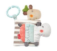 Fehn Loopy & Lotta 059045 Livre Textile Loopy et Lotta Livre d'Éveil en Textile avec Motifs Animaliers pour Bébés et Jeunes Enfants à Partir de 0 Mois Dimensions : 11 X 11 cm