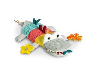 Fehn Marionnette Crocodile - Doudou avec hochet, Papier bruissant, Dentition et pouêt-pouêt - Jouet bébé Marionnette à Main - Jouet crépitant pour bébés et Jeunes Enfants à partir de 6+ Mois