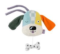 Fehn Mini boîte à Musique Chien NATUR - Doudou & Aide au sommeil en coton issu de l'agriculture biologique - mélodie Bonne lune - pour bébés et jeunes enfants à partir de 0+ mois