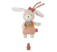Fehn Mini boîte à musique Lapin - Doudou pour bébé | Boîte à musique à remonter avec mélodie Berceuse de Mozart - apaise bébé dès la naissance
