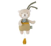 Fehn Mini-boîte à musique Ours fehnNATUR - Doudou & aide au sommeil avec coton - mélodie apaisante "Berceuse de Schubert" - Jouets pour bébé en voyage & à la maison - pour bébés & jeunes enfants