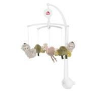 Fehn Mobile musical Lazy, Crazy & Pink - Mobile à remonter avec mélodie | Mélodie Berceuse de Brahms et figurines pour occuper et apaiser bébé - avec fixation au lit, de 0 à 5 mois