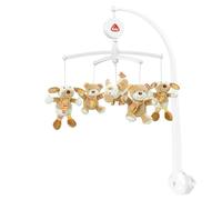 Fehn Mobile musical Rainbow - Mobile à remonter avec mélodie | Mélodie Bonne lune et figurines pour occuper et apaiser bébé - avec fixation au lit, de 0 à 5 mois