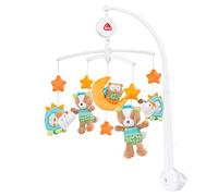 Fehn Mobile musical Sleeping Forest - Mobile à remonter avec mélodie musicale Sais-tu combien il y a d'étoiles et figurines pour apaiser et occuper - Avec fixation au lit pour bébé de 0 à 5 mois