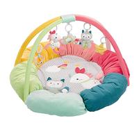 Fehn Nid d'éveil 3D Aiko et Yuki - Arche douce pour bébé | 5 jouets amovibles stimulent la préhension, la vue et l'ouïe - pour jouer couché et à quatre pattes dès la naissance