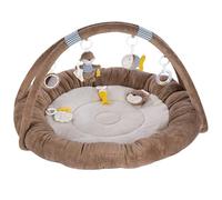 Fehn nid d'Éveil 3D Arche de jeu loutre - Couverture d'éveil rond avec 7 jouets amovibles à attraper - pour bébés et enfants à partir de 0+ mois - Tapis d'éveil comme cadeau de naissance