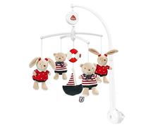 Fehn Ocean Club 078190 Mobile Musical Club Océan Ronde à Carillon avec Nounours Mélodie « Der Mond Ist Aufgegangen » à Fixer Au Lit Des Bébés de 0-5 Mois Hauteur : 65 cm, Ø 40 cm