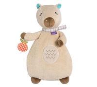 Fehn Peluche chauffante Capybara - Doudou apaisant avec sac chaud/froid amovible - Coussin de graines pour bébés et tout-petits dès la naissance
