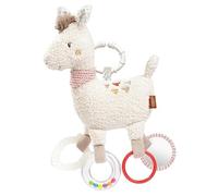 Fehn Activity Jouet Lama - Jouet de motricité avec anneau de fixation - Animal de jeu avec éléments de préhension à saisir et à découvrir - Doudou pour bébés et jeunes enfants à partir de 0+ mois