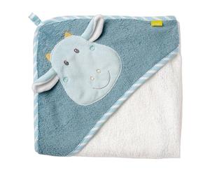 Fehn Poncho de bain à capuche Dragon - Serviette éponge pour bébé | Absorbant et tout doux, avec capuche et motif animal - serviette de bain pour bébés et jeunes enfants dès la naissance