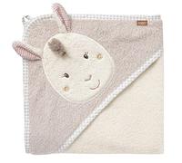 Fehn Poncho de bain à capuche Lama - Serviette éponge pour bébé | Absorbant et tout doux, avec capuche et motif animal - serviette de bain pour bébés et jeunes enfants dès la naissance