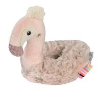Fehn Anneau de Préhension Flamant Rose, Jouet de Motricité avec Hochet, pour un Apprentissage Précoce Ludique, Fidèle Compagnon pour Bébés et Tout-Petits dès 0 Mois