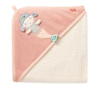 Fehn Serviette de bain bébé sirène - Serviette de bain enfant poncho avec capuche - Serviette rose - Serviette de bain bébé pour bébés et jeunes enfants à partir de 0+ mois - dimensions 80 x 80 cm